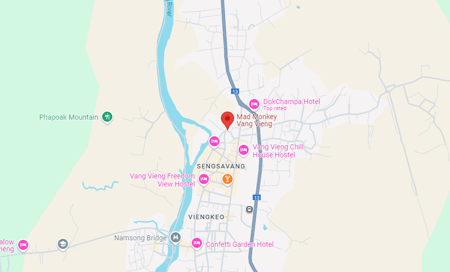 Laos Vang Vieng, 20/1 Ban Vang Vieng, Vang Vieng, Muang, 10000, Laos