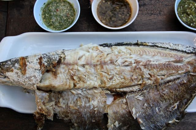 Bangkok Street Food Grilled fish (Pla Pao)