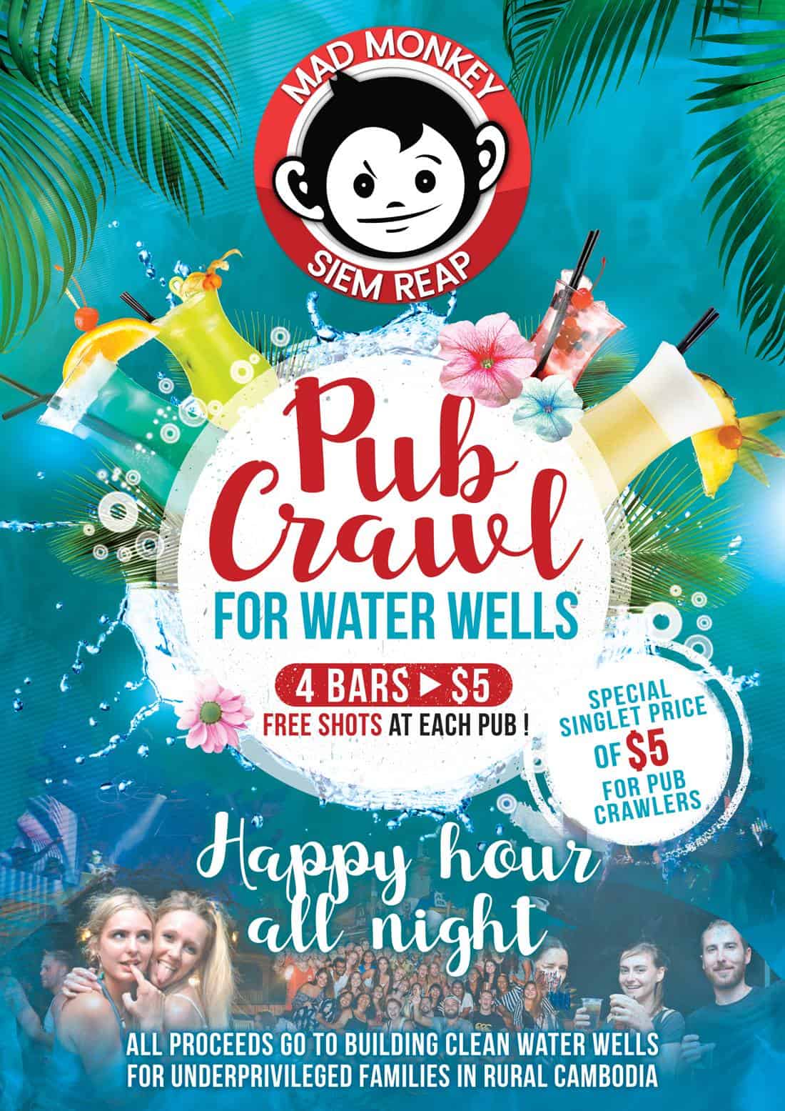 Madmonkeyhostels Siem Reap Pub Crawl Mad Monkey Hostels