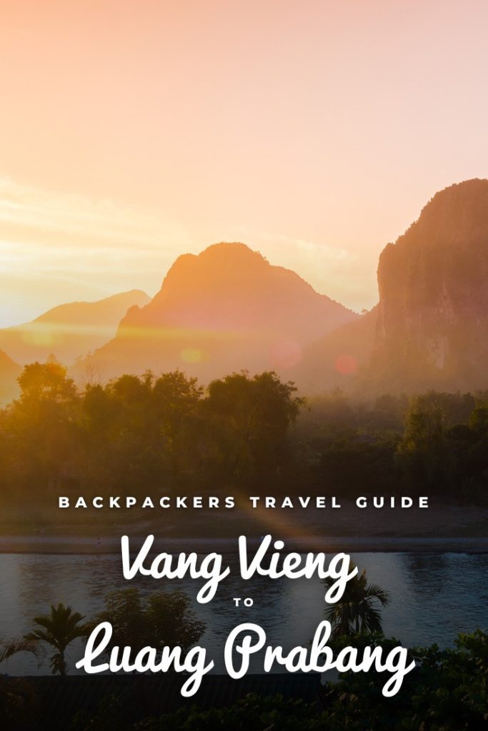 Pinterest Pin - Travel guide Vang Vieng to Luang Prabang