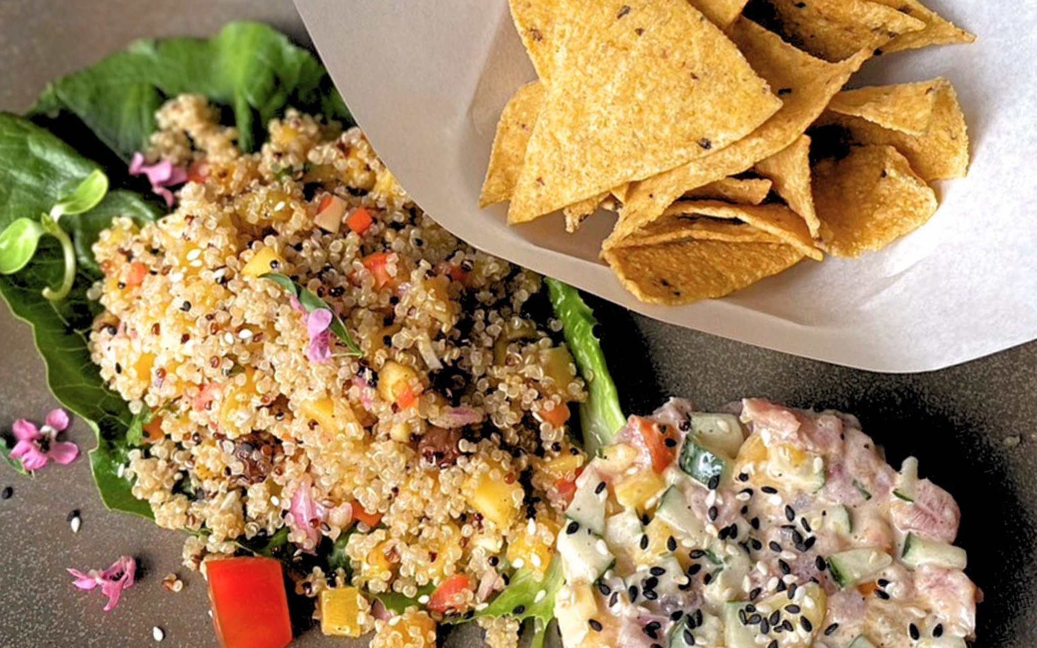 quinoa dish with nachos
