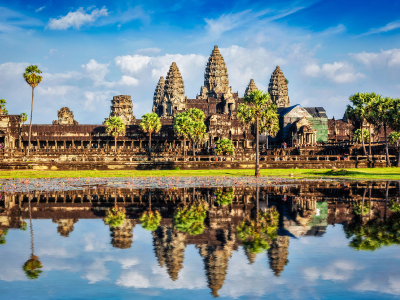 view of Angkor Wat in Cambodia 